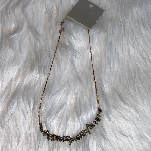 🛍Necklace Gold with blue & gold beads - Picture 5 of 8